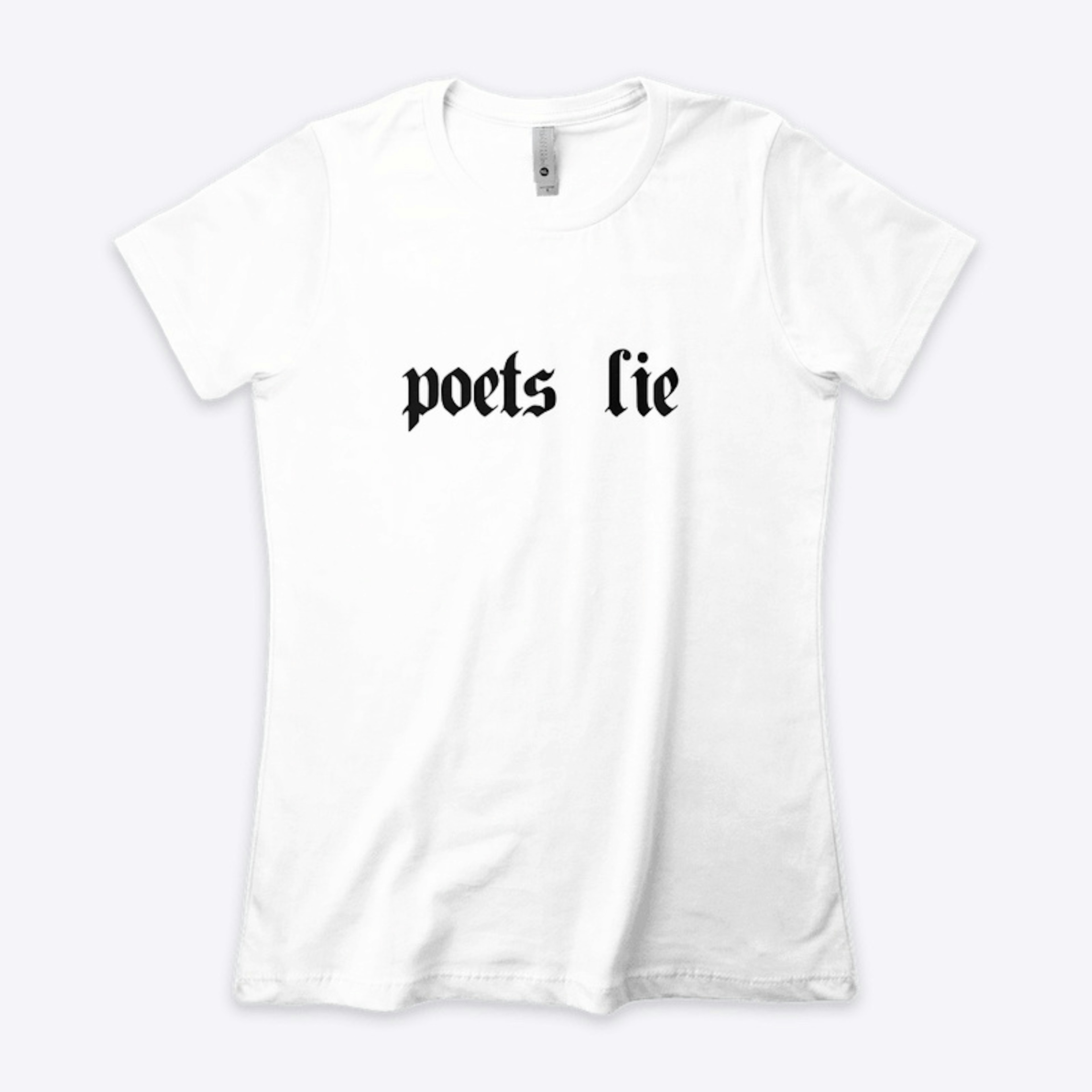 Poets Lie Tee in White